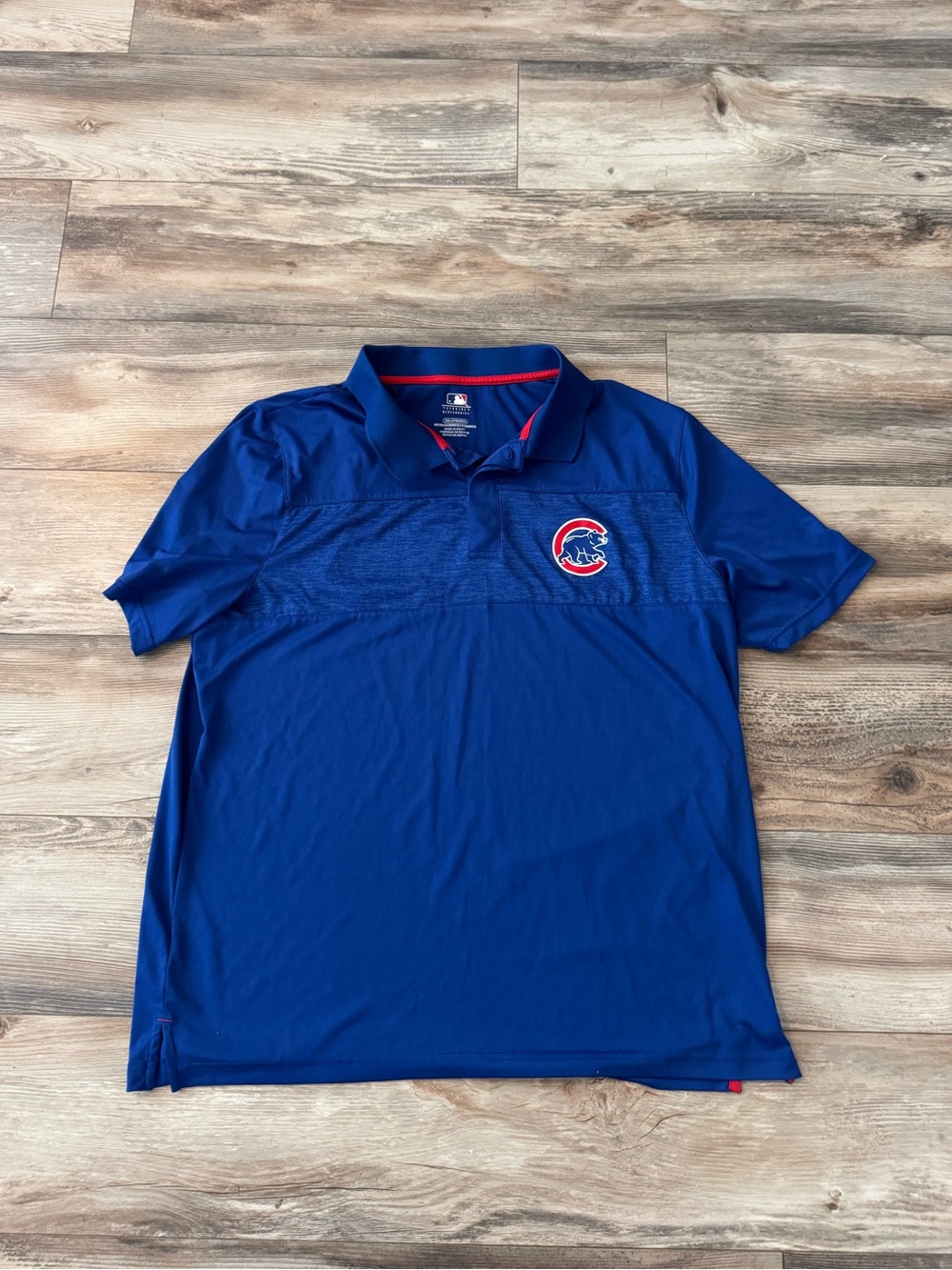Chicago Cubs Blue Polo XXL Stripe Cubs logo